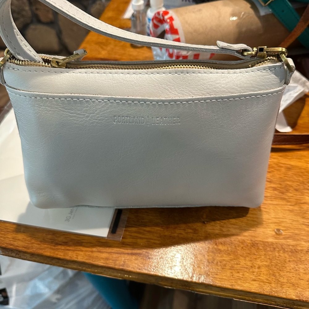 Portland Leather White Crossbody Bag